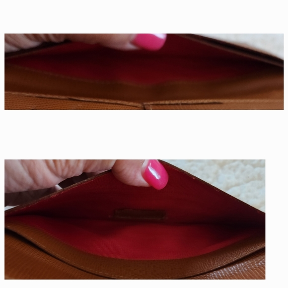 CELINE Kisslock Chestnut Leather Wallet RARE COLOR & HARDWARE VINTAGE - Picture 9 of 14